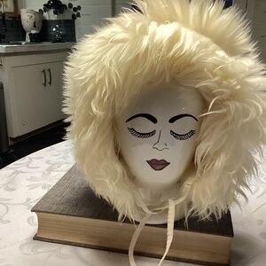 Italian Tuscan Fluffy Fur Elegant Hat-  so cute!! 🥰